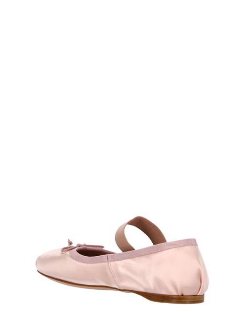 Light pink satin ballerina MIU MIU | 5F794DQU6F0615